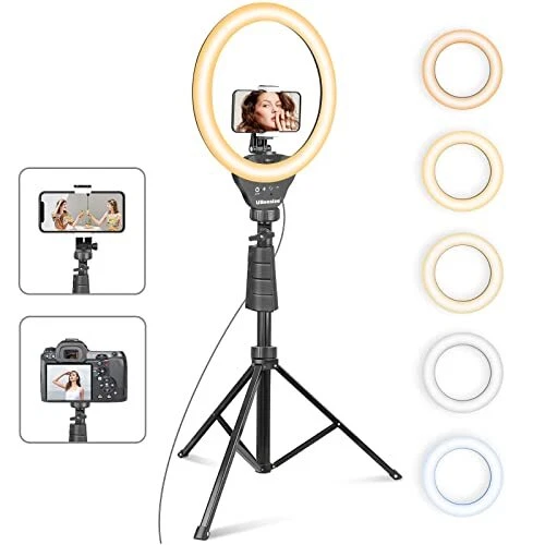 12’’ Ring Light with Tripod, Selfie Ring Light with 62’’ Tripod Stand, Light