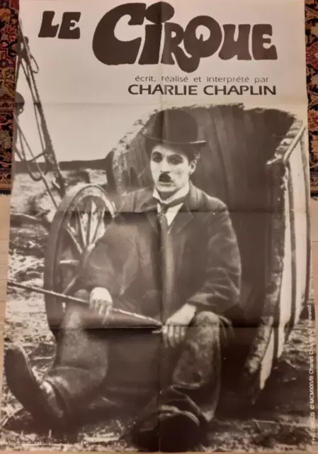 AFFICHE QUASI NEUVE DU FILM "LE CIRQUE" de Charlie CHAPLIN en 60x80