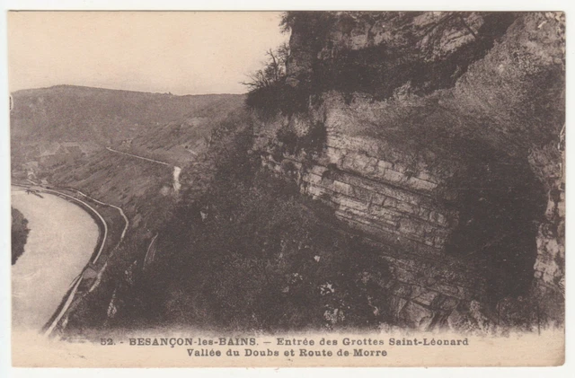 CPA 25 BESANCON LES BAINS Entrée des Grottes Saint Léonard Vallée du Doubs et Ro
