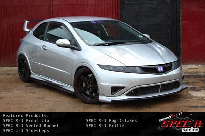 Fn2 Type R R1 Bumper AEROKIT R1 BUMPER bodykit INTAKES ducts Civic Type R FN2 FK FN white £ ...