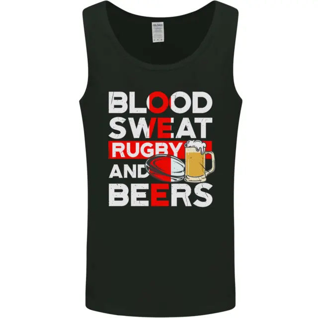 Gilet da uomo Blood Sweat Rugby and Beers Inghilterra divertente