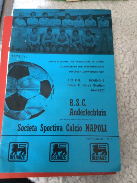 1976/77 Anderlecht V Napoli ECWC