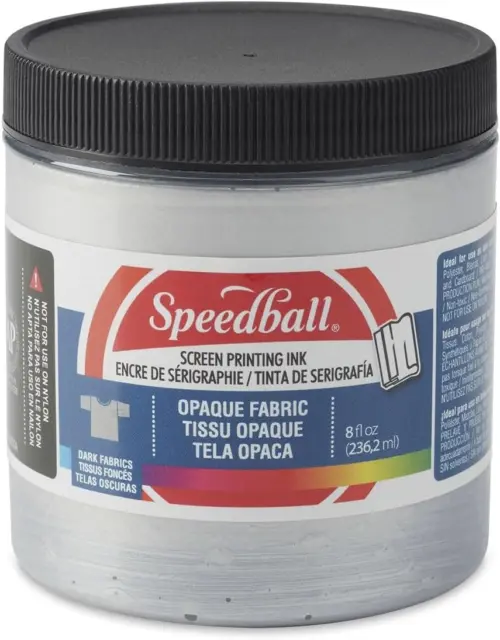 Tinta para serigradiscente de tela opaca Speedball, 8 onzas, plata