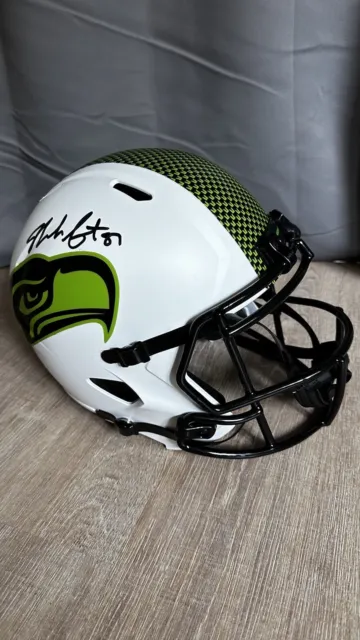 NFL Seattle Seahawks Football Helm original Größe Full Size Signed Unterschrift