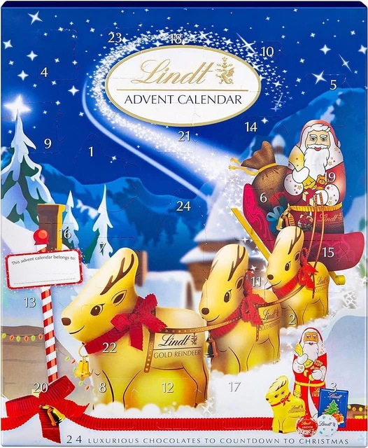 NAVIDAD LINDT LINDOR Reno Calendario Adviento 24 Cuenta Regresiva