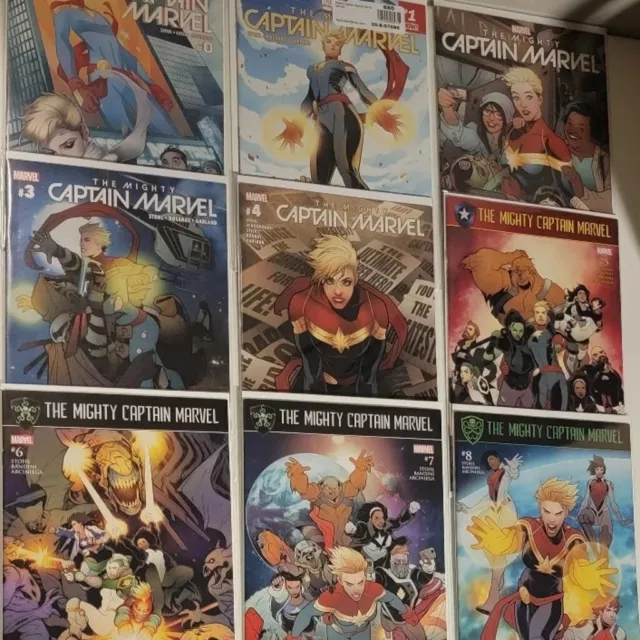 Mighty Captain Marvel 0-9 Complete Comic Lot Run Set Marvel Stohl Collection