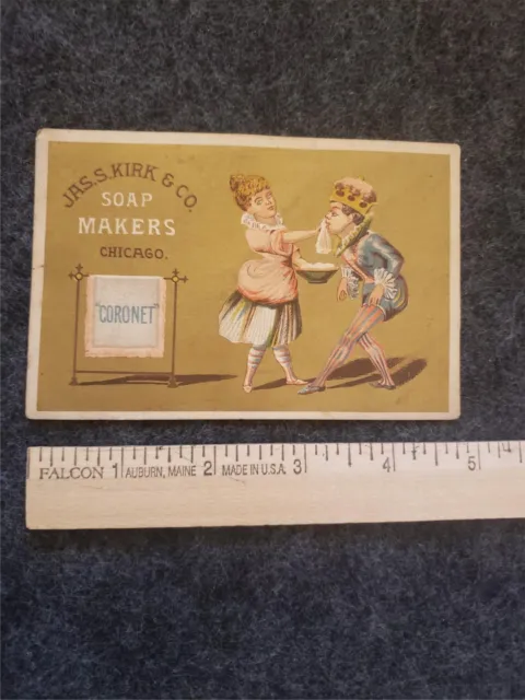 Antique Victorian Trade Card Jas A Kirk Soap Makers Chicago Coronet