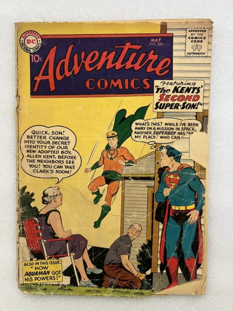 Adventure Comics #260 Key 1st Silver Age Origin Aquaman DC Comic 1959