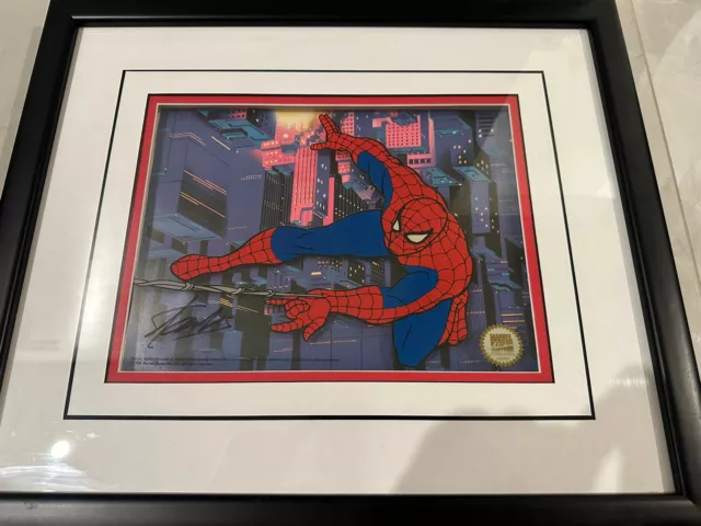 Marvel Studios Spider-Man Spiderman Sericel Framed & Matted 1998 Animation Rare