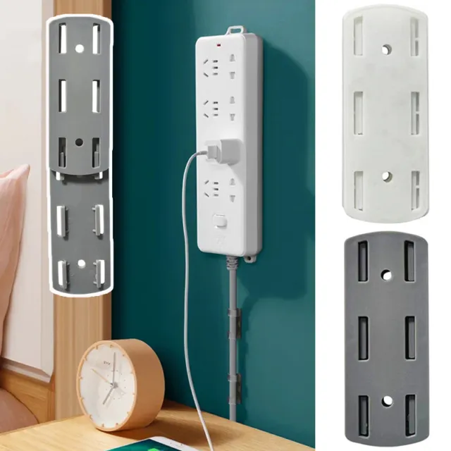 3 Pièces Support Multiprise Power Strip Holder Support Mural  Multiprise,Adhesive Punch-Free Socket Holder Support Multiprise Adhésif  pour Multiprise