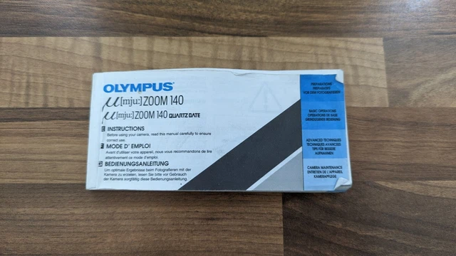 Genuine Olympus Mju Zoom 140 'Instructions'. Very good condition.