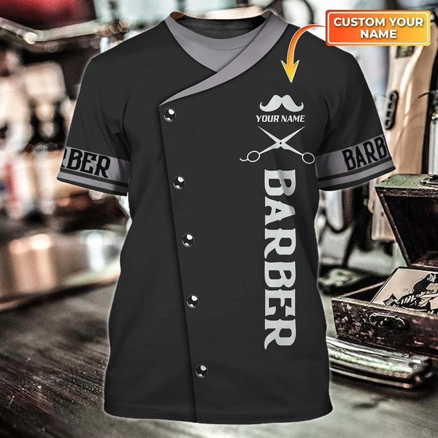 Custom With Name 3D T Shirt For A Barber, Barber Men Shirts, Barber 3D Tee Shirt