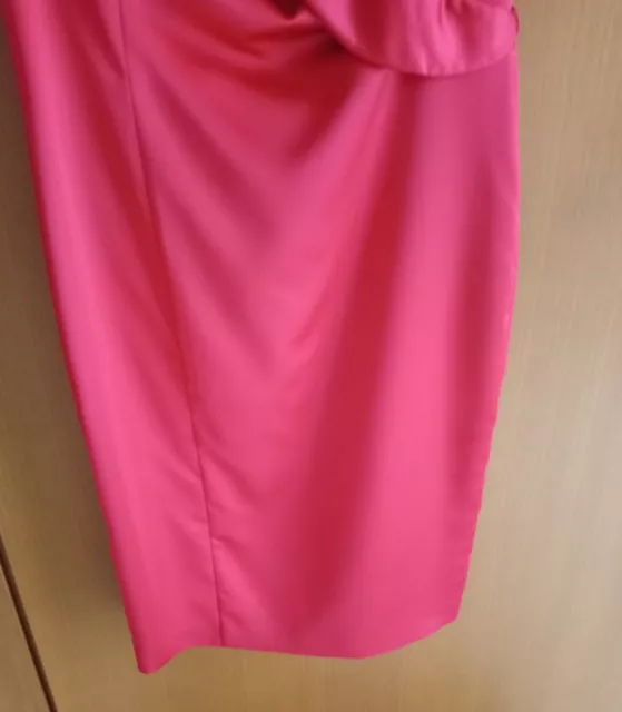 Vestito Abito Donna Cerimonia Rosso Raso Seta Tg 46 Indossato Una Volta Boke' 3