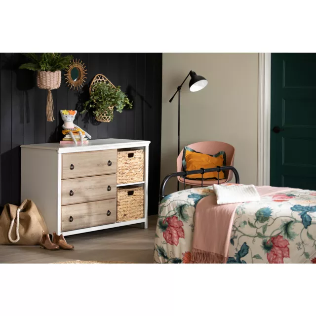 South Shore Cotton Candy 3-Drawer Dresser with Baskets 3