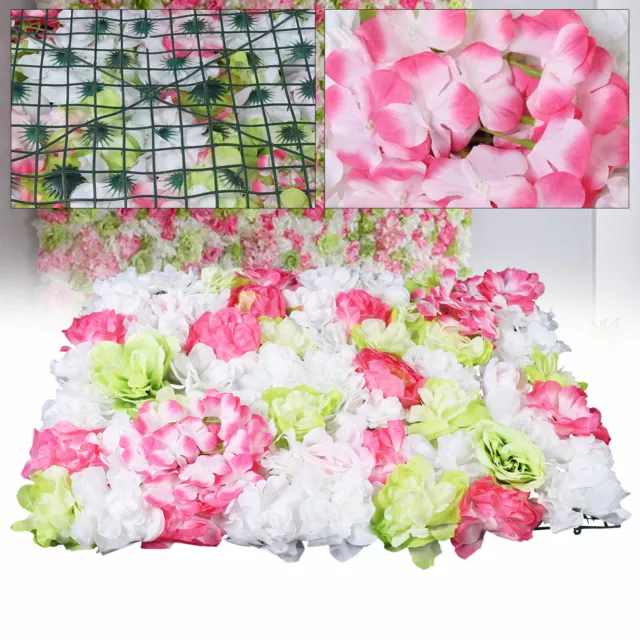 6pc Artificial Rose Dahlia Peony Flower Wall Panels Backdrop Wedding Party Decor 3