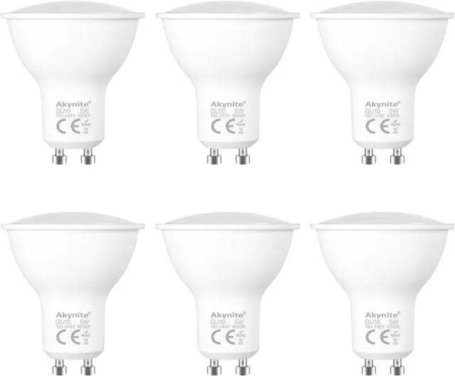 AKYNITE GU10 5W LED Bulb Natural White-0135 £3.99 - PicClick UK