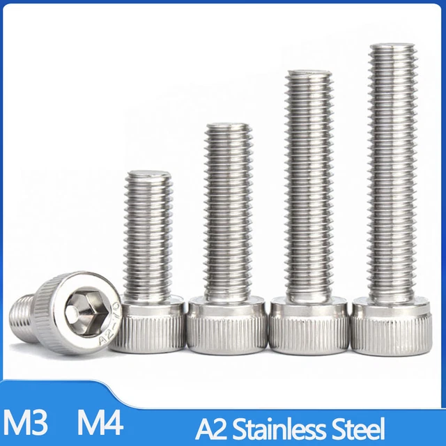 M3 M4 ALLEN Cap Screws Bolts A2 Stainless Steel Socket Screw Hex Head
