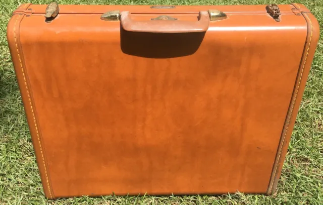 Vintage Shwayder Bros Samsonite Briefcase Hardshell w/ dividers Brown