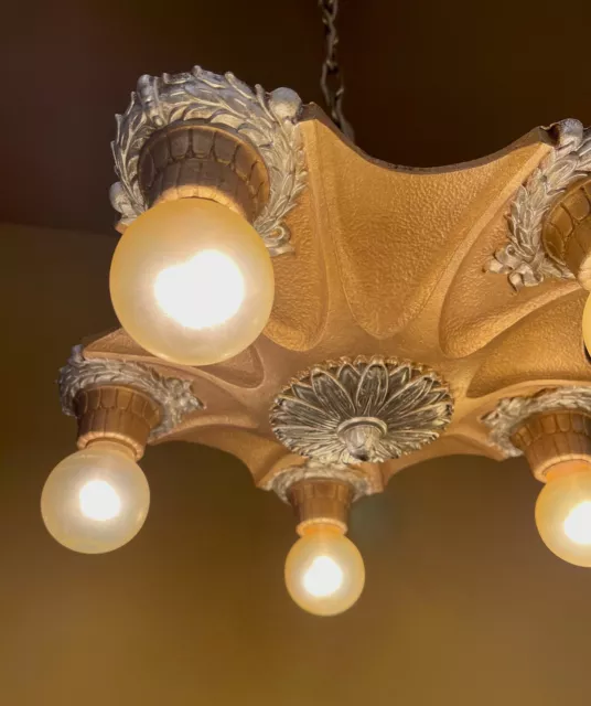 Vintage Lighting 1930s Art Deco MARKEL chandelier! More Available!