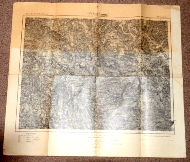 60855 Mapa de País Umgebungskarte El Alemán Rica Grafenau Königreich Baviera
