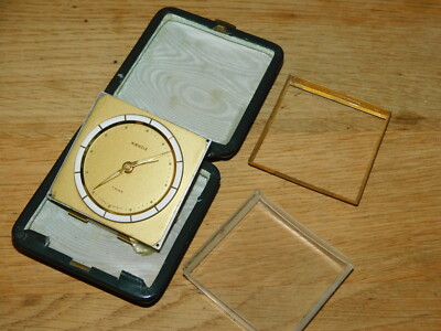 Noble KIENZLE chronoquarz laiton design Coultre pendulette Vintage 70er Années Rar 