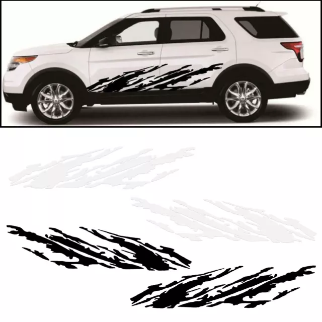 2x Car Side Body Mud Splash Decal Graphics Vinyl Sticker for Truck Off-Road SUV