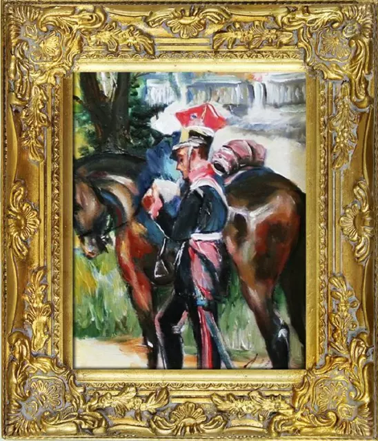 Gemälde Ölbild Bild Ölbilder Rahmen Barock Bilder Frankreich Soldat Militär 6045