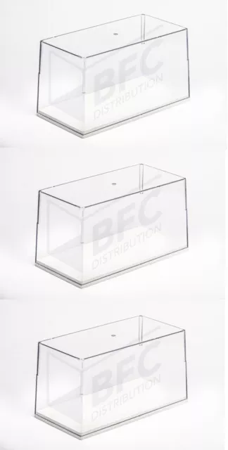 3er-Pack Schachtel Schaufenster 1/24 + Sockel für Miniaturen Auto Neu 2