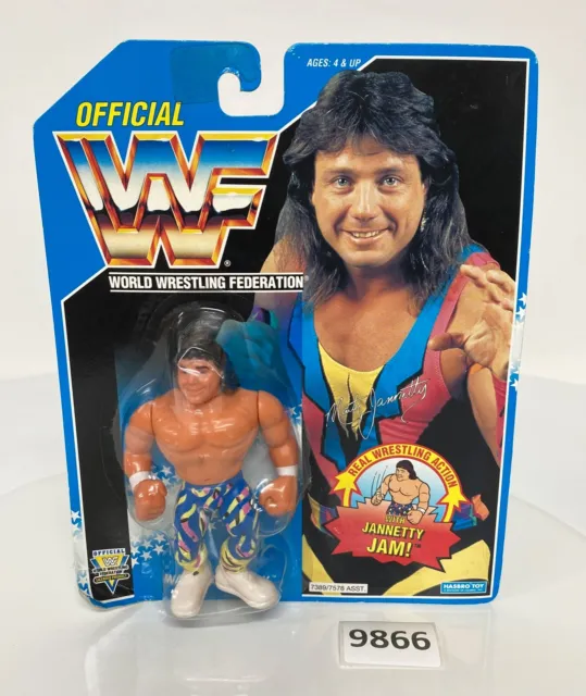 WWF WWE VINTAGE Wrestler Blue Card MARTY JANNETTY Hasbro 1993 MOC $139. ...