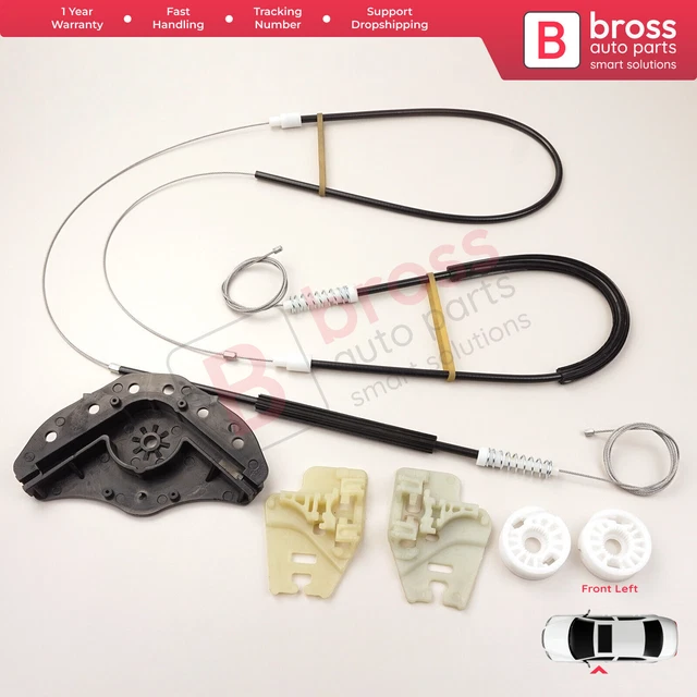 Kit De Réparation Lève-vitre Gauche Avant Pour BMW Série 3 E46 – 2 Pièces En Acier Inoxydable – Réf. OE 51337020659