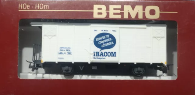 BEMO   2282 124   (Spur H0m)   gedeckter Güterwagen  IBACOM + OVP