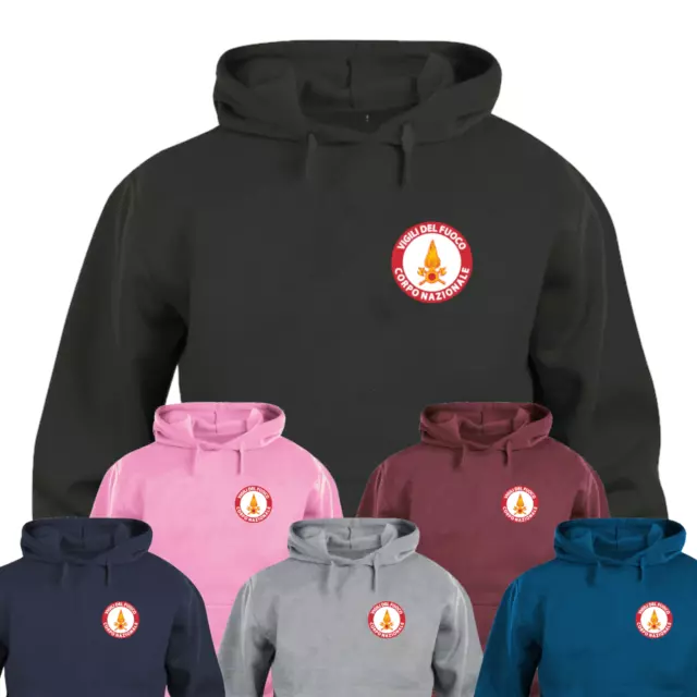 Felpa con cappuccio personalizzata Maglia manica lunga VIGILI DEL FUOCO