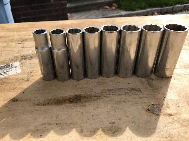 Dayton Tools 1/2" Drive 8 Piece  12 Point Sae Socket Set 1/2" - 15/16" Usa Made