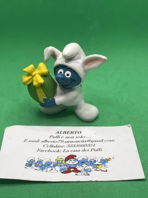 Puffi Smurfs Puffo Pasquale Con Uovo Di Pasqua Smurf In Bunny Suit 20496