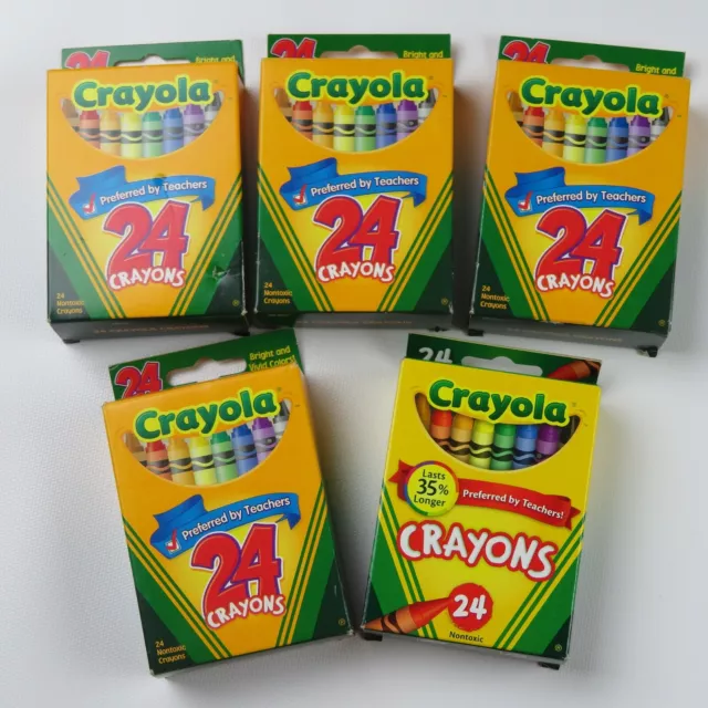 NEW- LOT OF 5 CRAYOLA Crayon boxes (24 crayons per box) $13.20 - PicClick