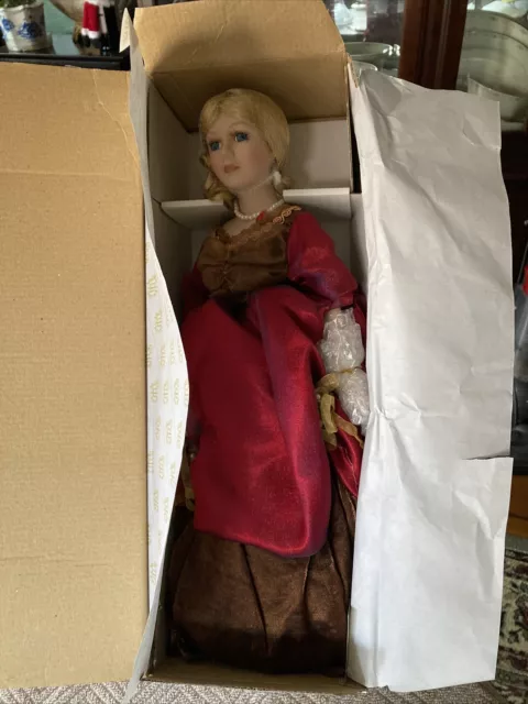 Porcelain Heritage Signature Collection Doll, “Christina Country”, 17” Tall  NIB