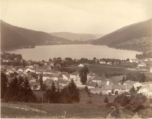 France, Gérardmer, Vue générale prise de la Roche du Rain  Vintage albumen print