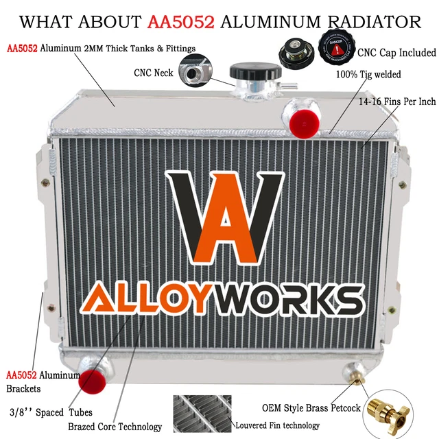 Three Core Radiator UPGRADED 3 ROW Core Radiator Fits TOYOTA COROLLA KE30 KE38 KE55 KE70 ...