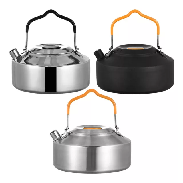 Stainless Outdoor Portable Pot Campfire 1L Camping Camp Steel Kettle Kettle Tea