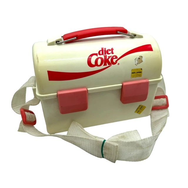 Diet Coke Hard Plastic Lunch Box With Ice Pack And Shoulder Strap No Thermos