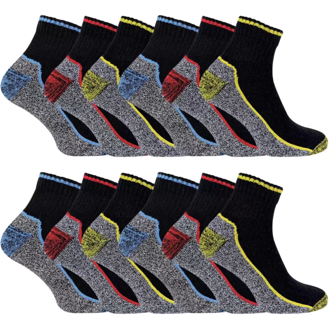 SOCK SNOB - Mens Breathable Ankle Cotton / Bamboo Work Socks | Reinforced