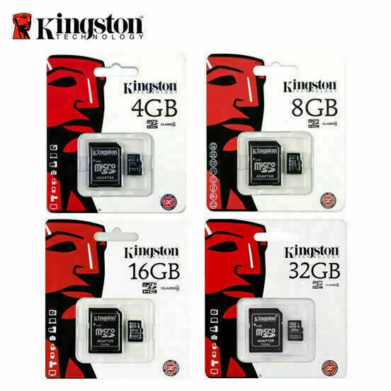 Scheda di memoria Kingston 4 GB 8 GB 16 GB microSD SDHC SD Scheda di memoria classe 4
