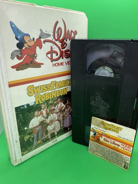 VHS WALT DISNEY Home Video Swiss Family Robinson John Mills Vintage ...