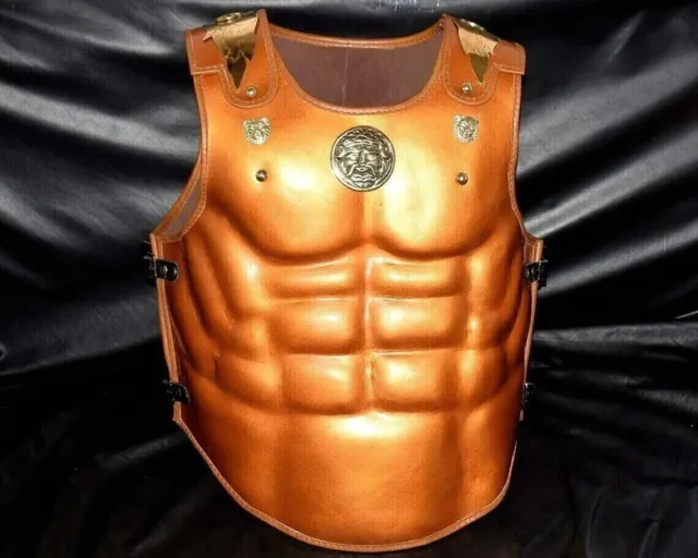 Medieval Greek Leather Muscle Cuirass Muscle Breastplate Roman Leather Armor