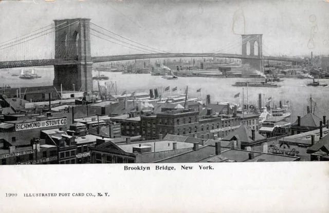 NEW YORK CITY - Brooklyn Bridge Postcard - udb (pre 1908)