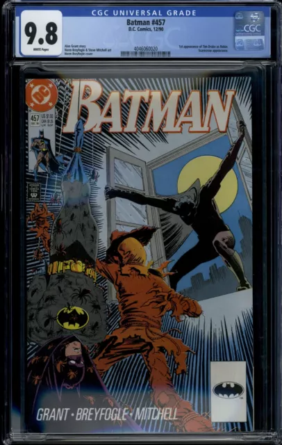 Batman Comic #457 CGC 9.8 1st Appearance Of Tim Drake As Robin 1990 DC Comics