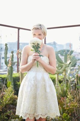 ModCloth Liza Luxe Prom Wed 'Merriment' To Be Strapless Lace Dress Size Large