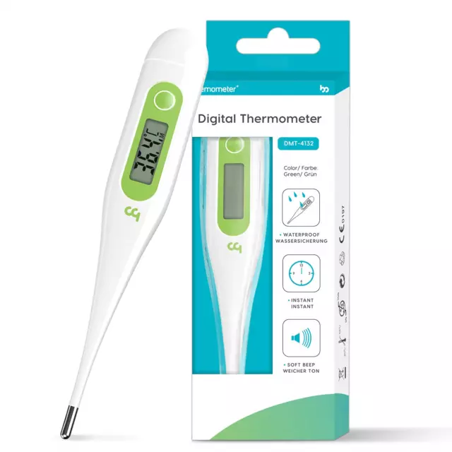 Digital Body Thermometer for Adults Kids & Babies, Fast Accurate Switchable Body