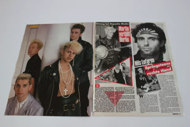 DEPECHE MODE article/clippings German magazine BRAVO. COCA COLA COKE ad.