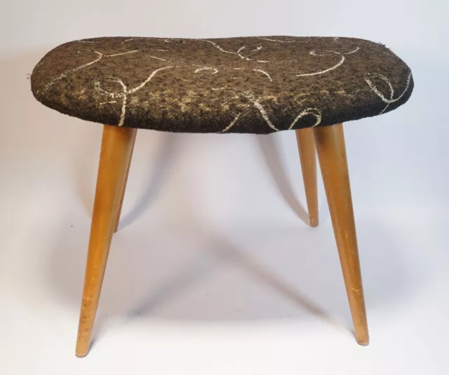 True Vintage Mid Century Original Casala Model Stool with Textile Cover #1